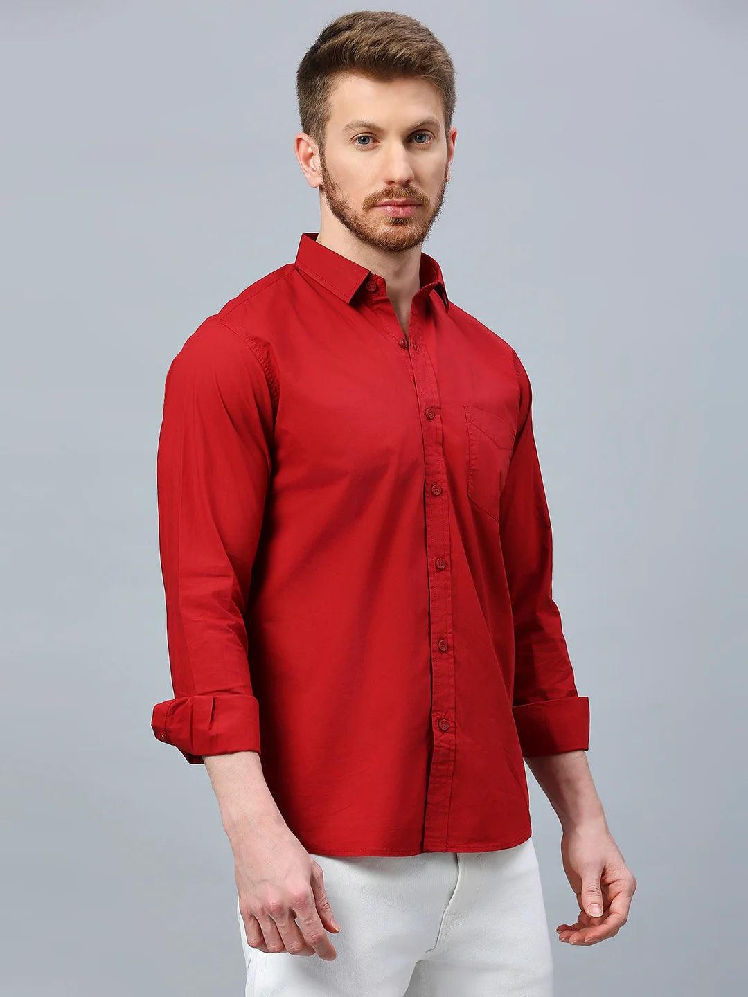 Red Solid Shirt
