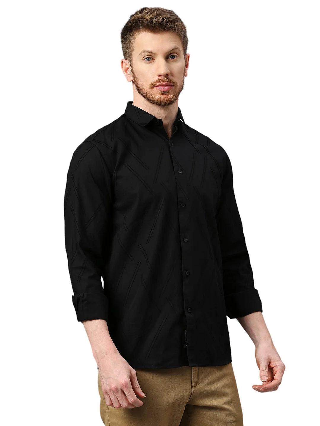 Designer Black Solid Shirt