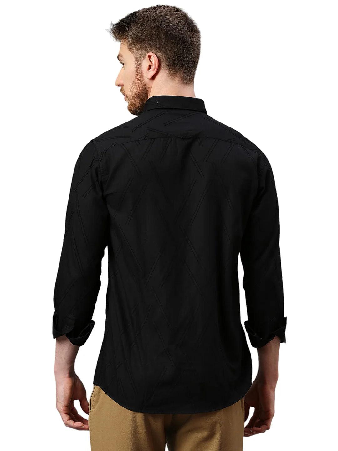 Designer Black Solid Shirt
