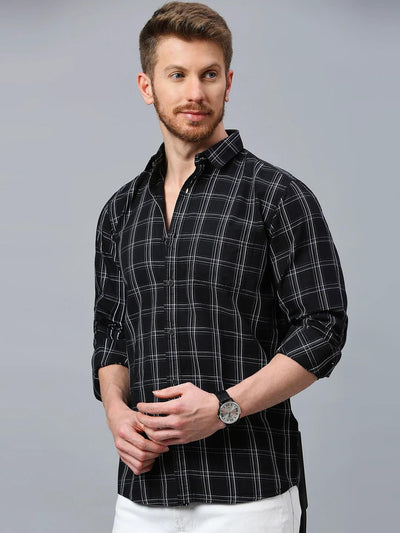 Black Checkered Shirt
