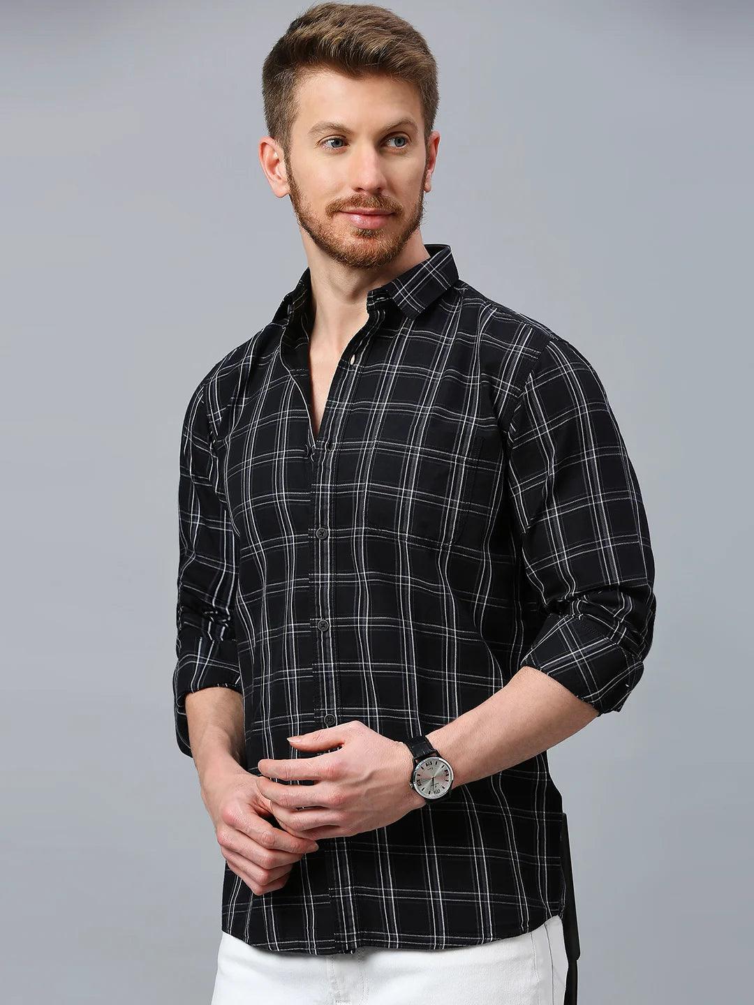 Black Checkered Shirt