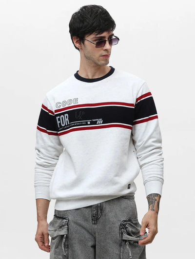 Navy Striped Sweatshirt