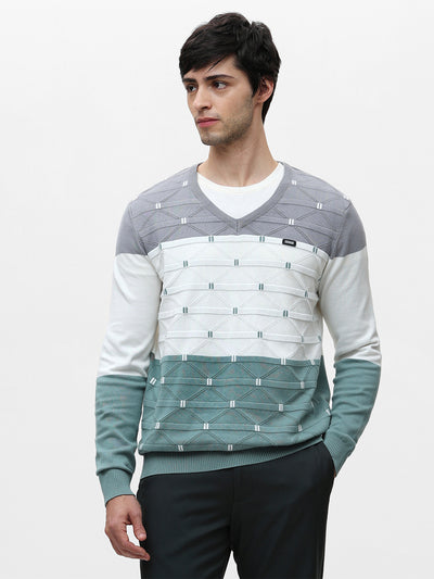 Grey Jacquard Sweater