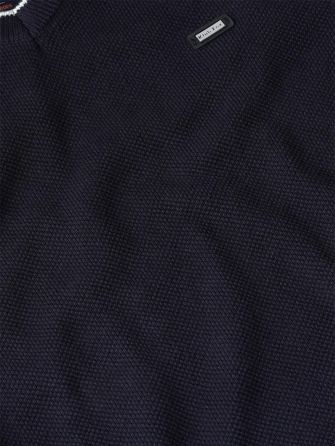 Navy Solid Sweater