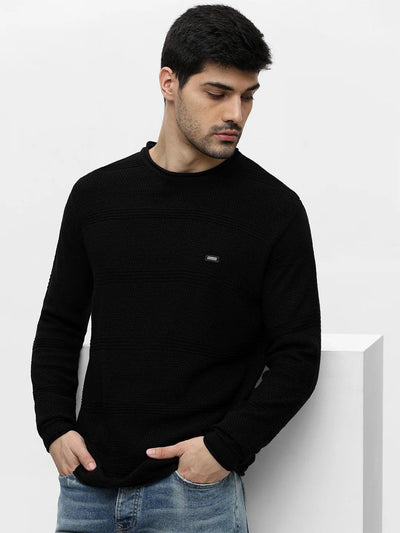 Black Jacquard Sweater
