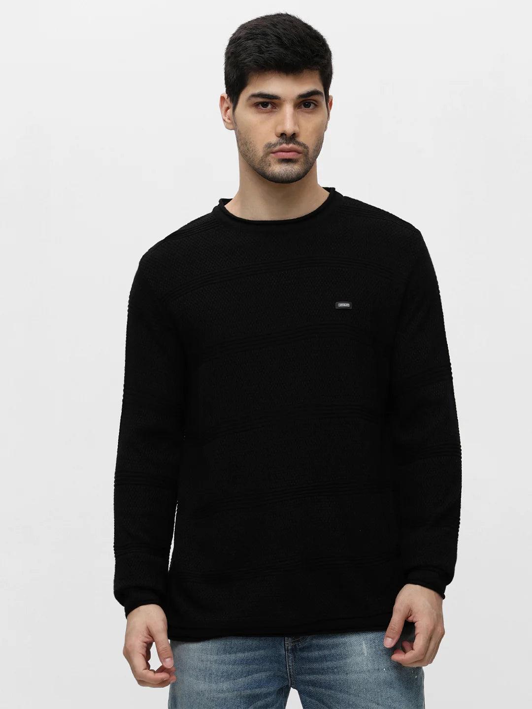 Black Jacquard Sweater