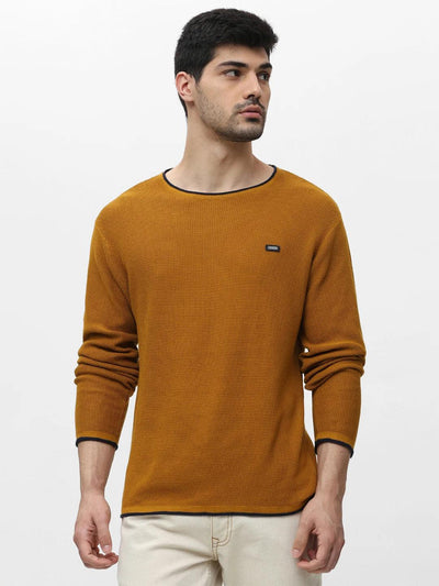 Mustard Solid Sweater
