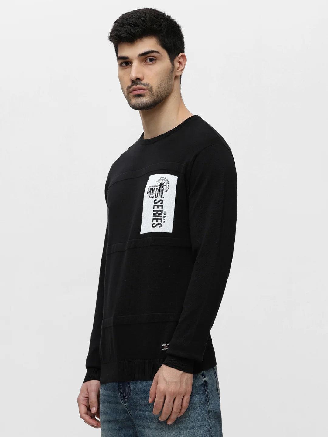 Black Solid Sweater