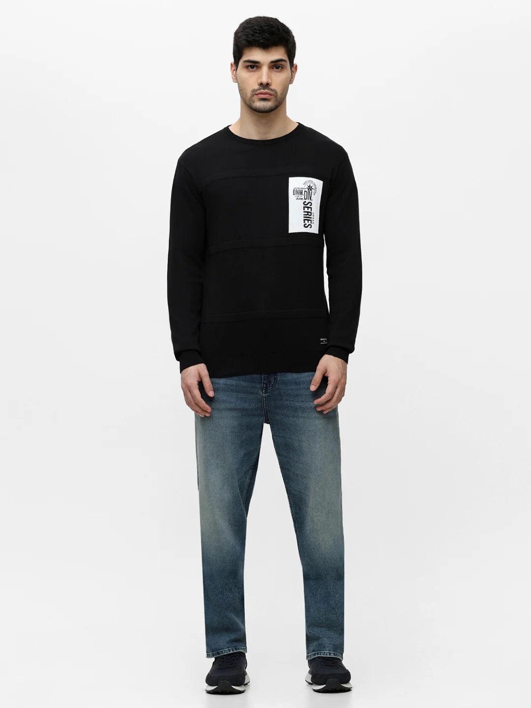 Black Solid Sweater