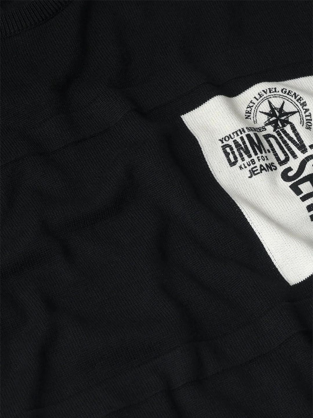 Black Solid Sweater