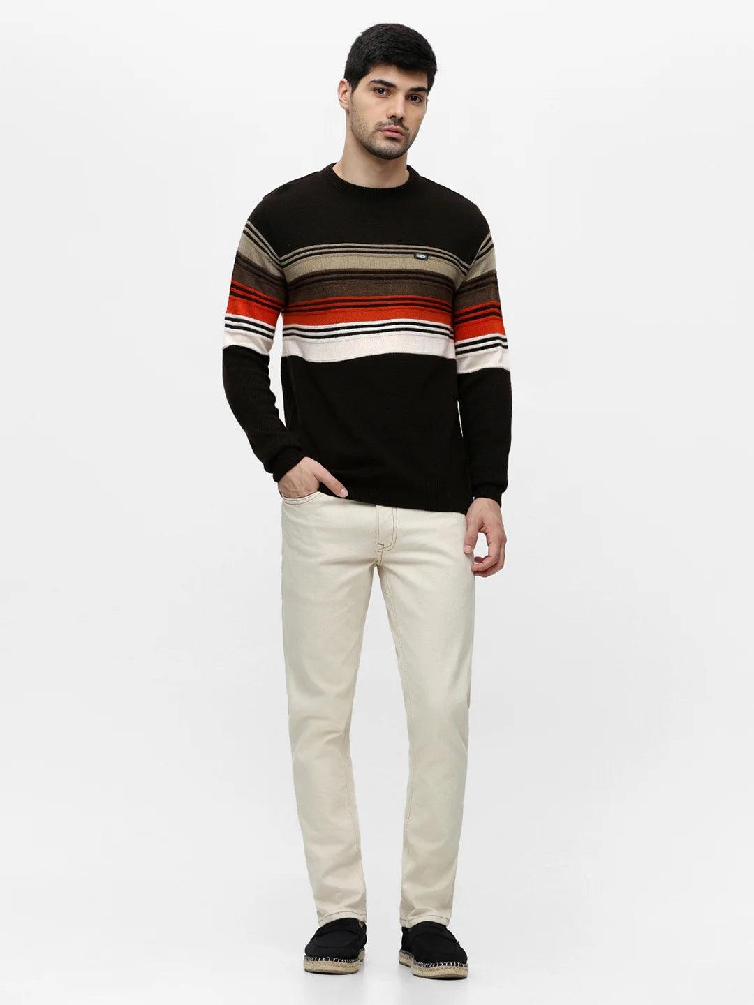 Stripe Theory Midnight Black Sweater