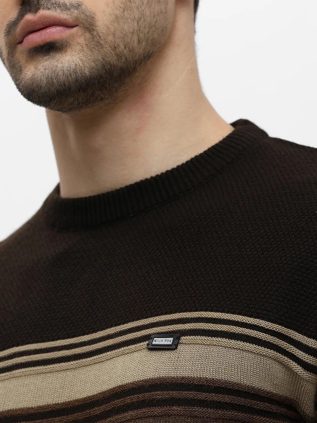 Stripe Theory Midnight Black Sweater