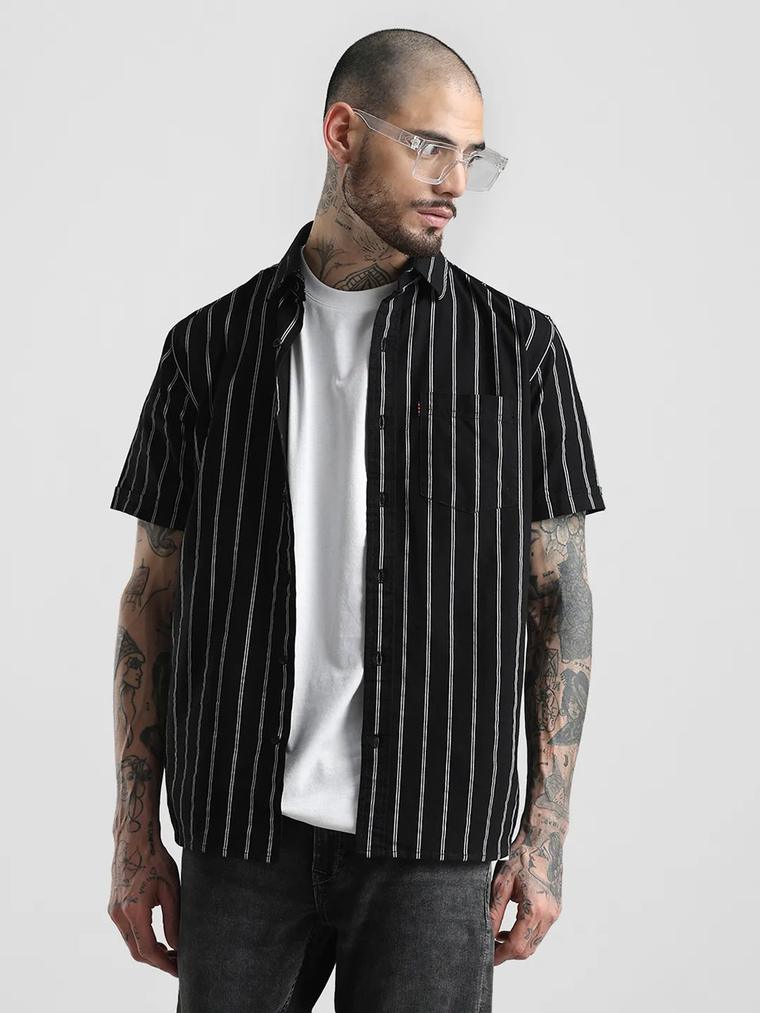 Black Striped Shirt