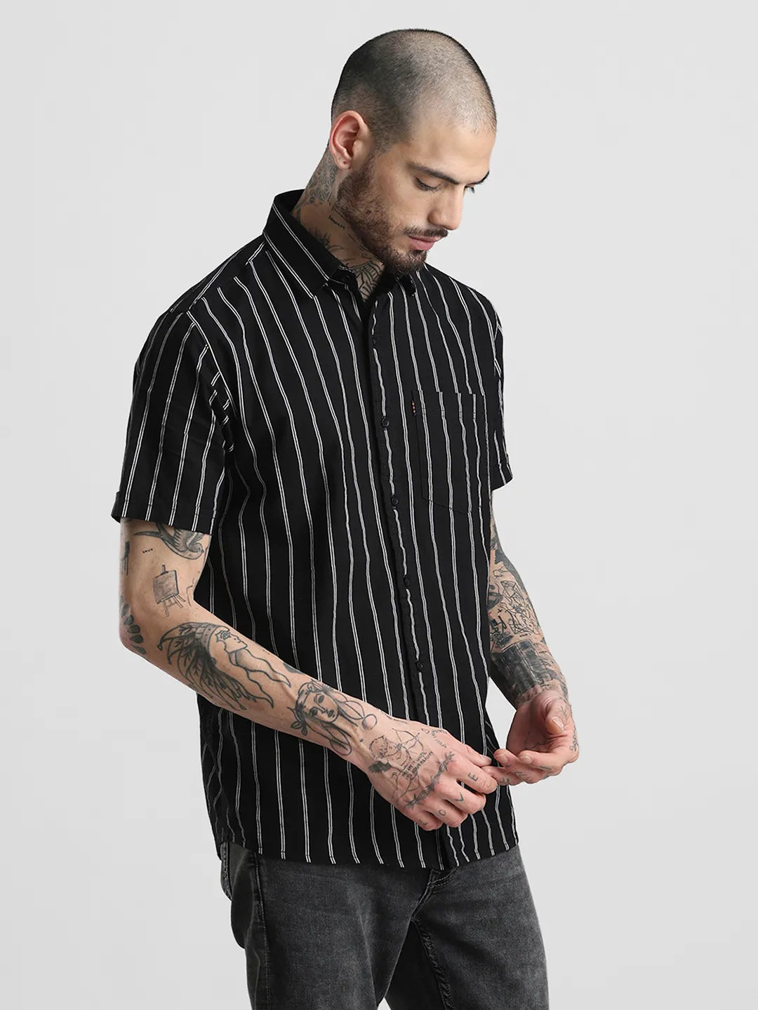 Black Striped Shirt