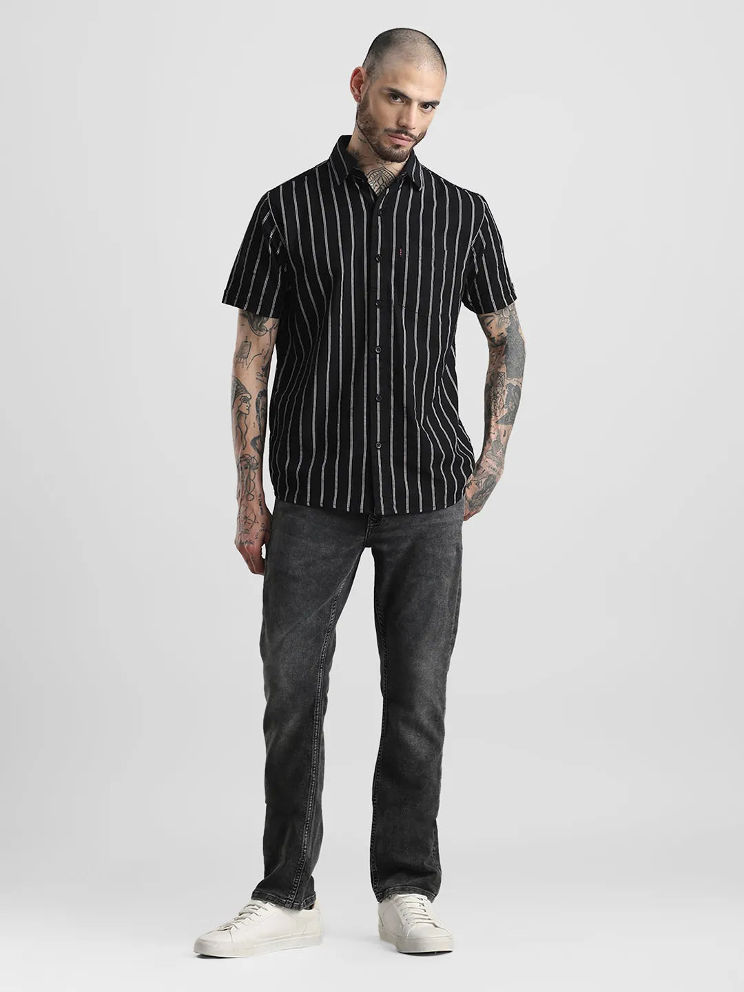 Black Striped Shirt