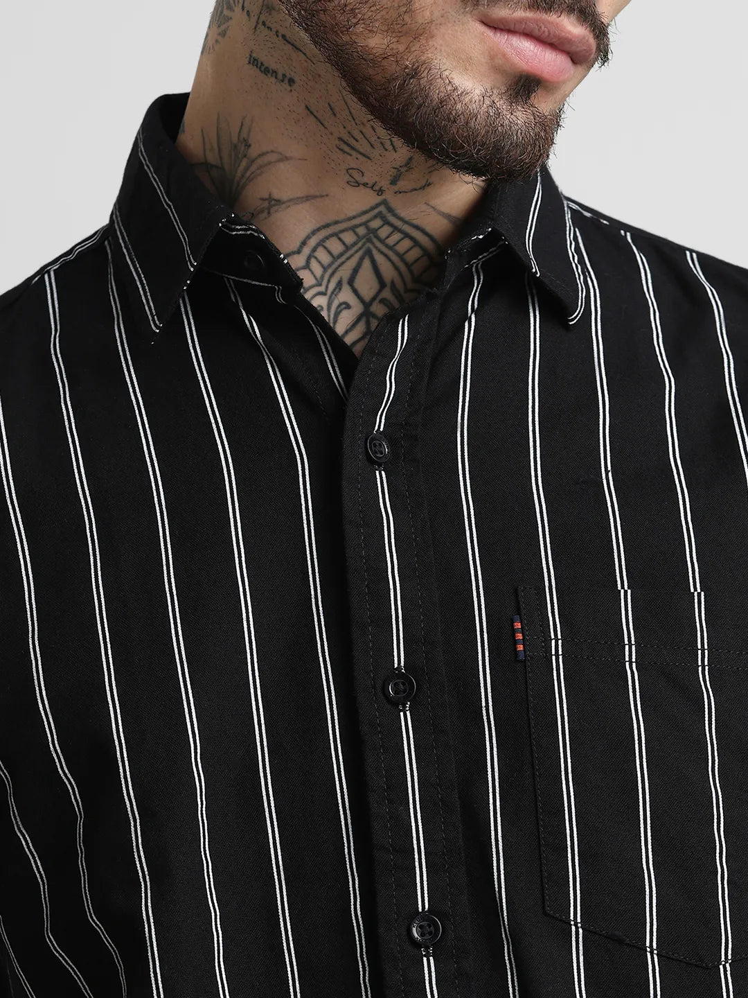 Black Striped Shirt