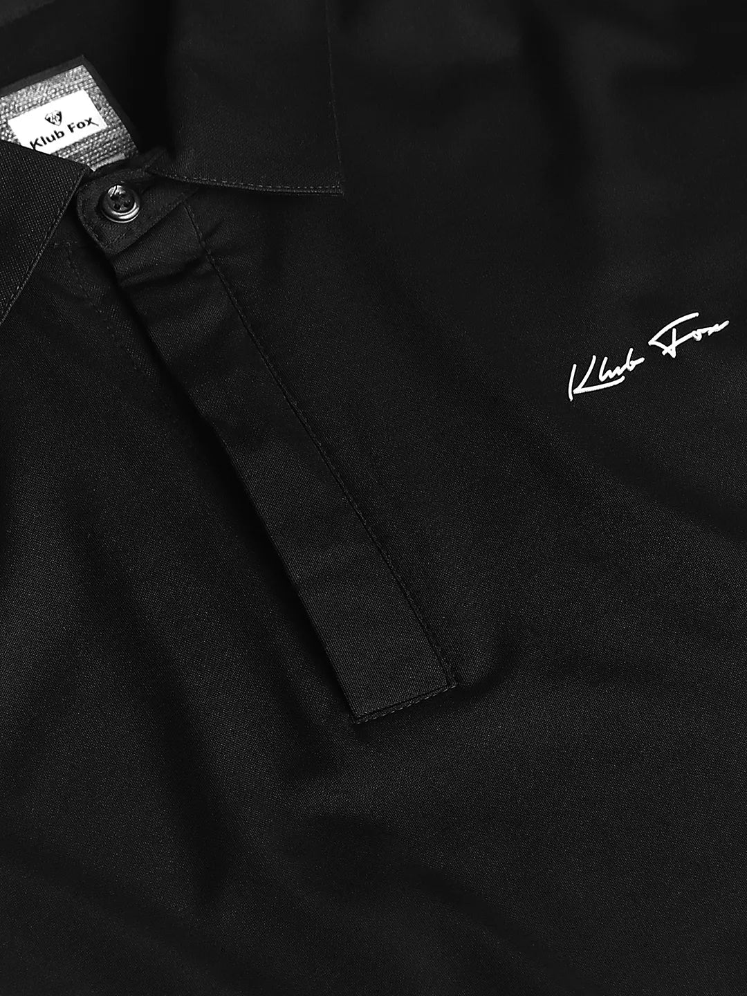 Black Printed Polo T-Shirt