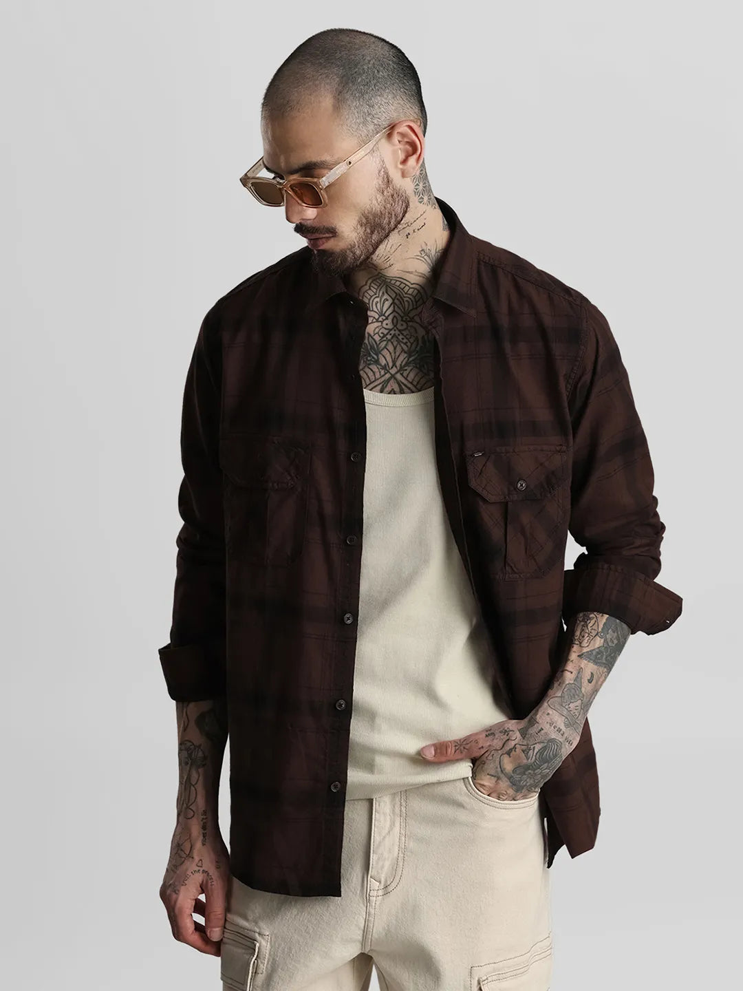 Brown Checks Shirt