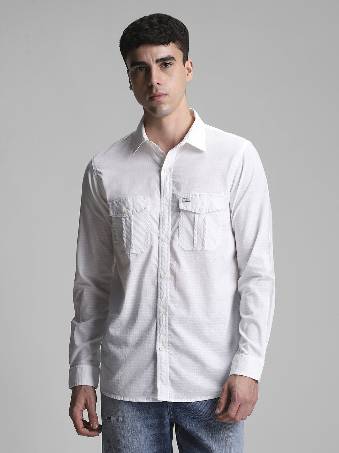 White Solid Shirt