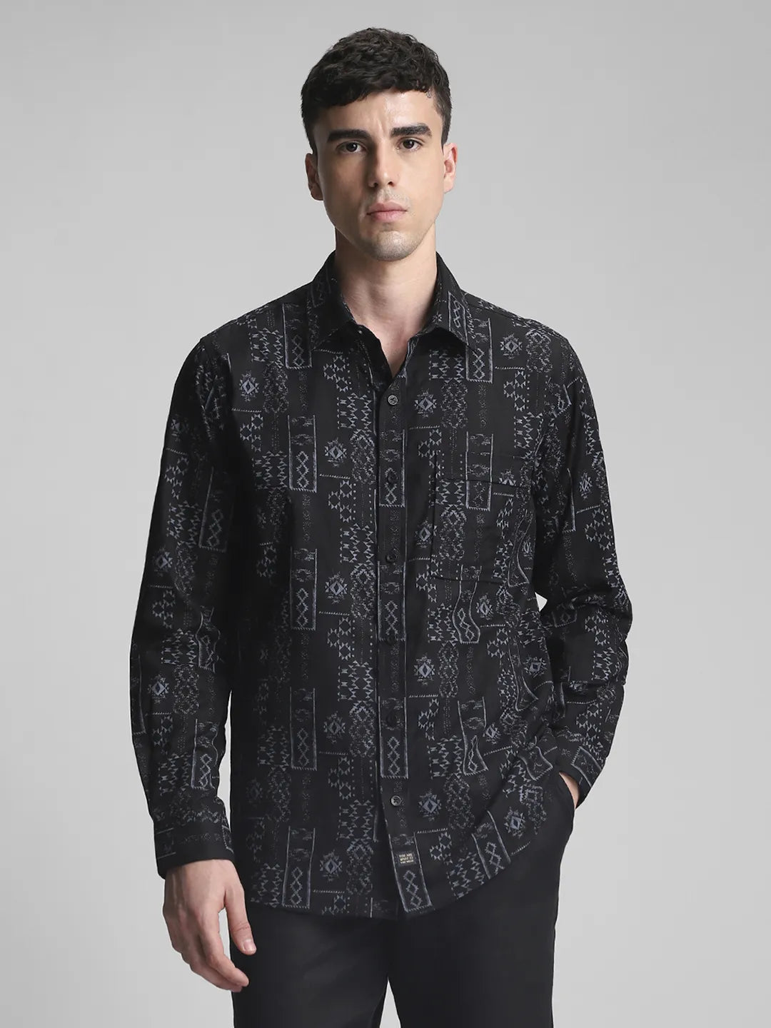 Black Printed Shirt