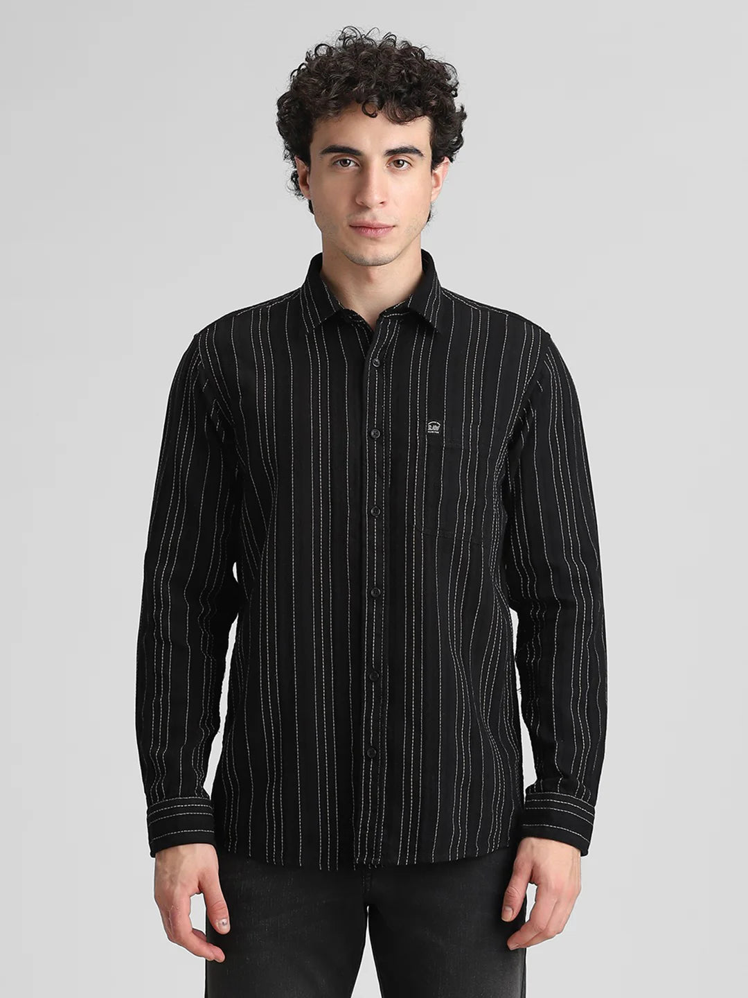 Black Striped Shirt