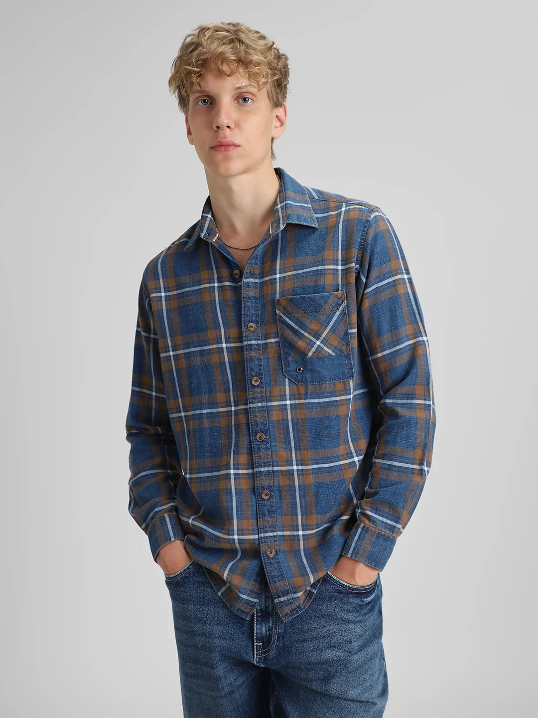 Brown Checks Shirt