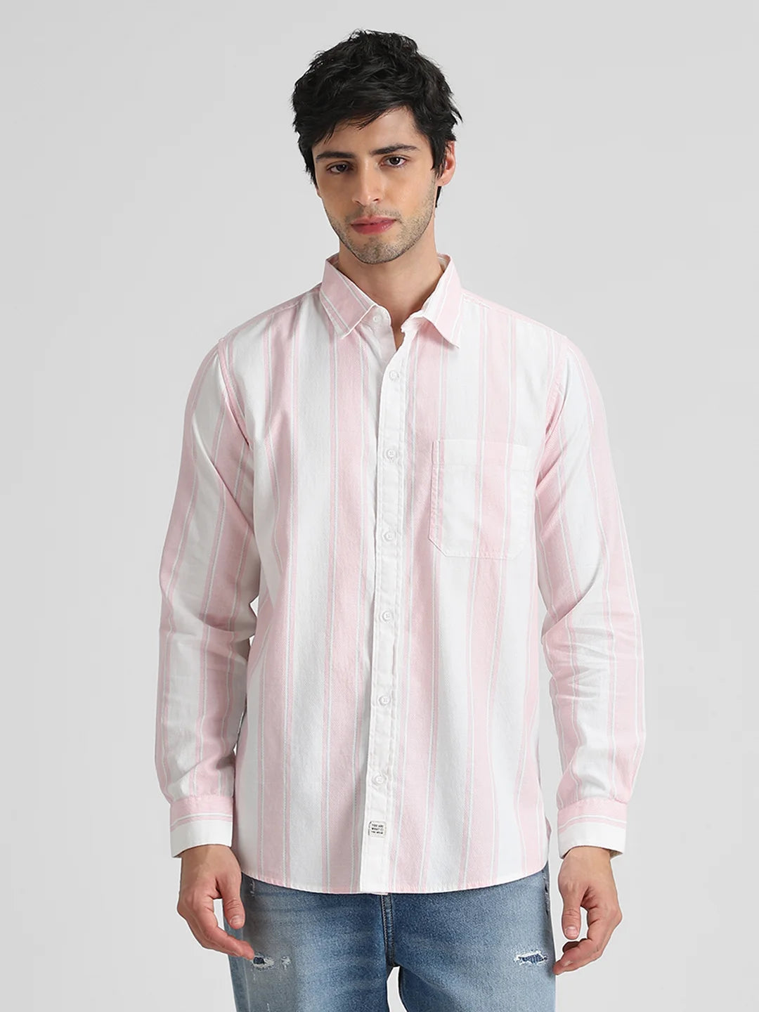 Pink Striped Shirt