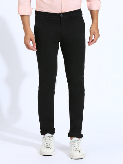 Black Tapered Narrow Fit Chino Pants