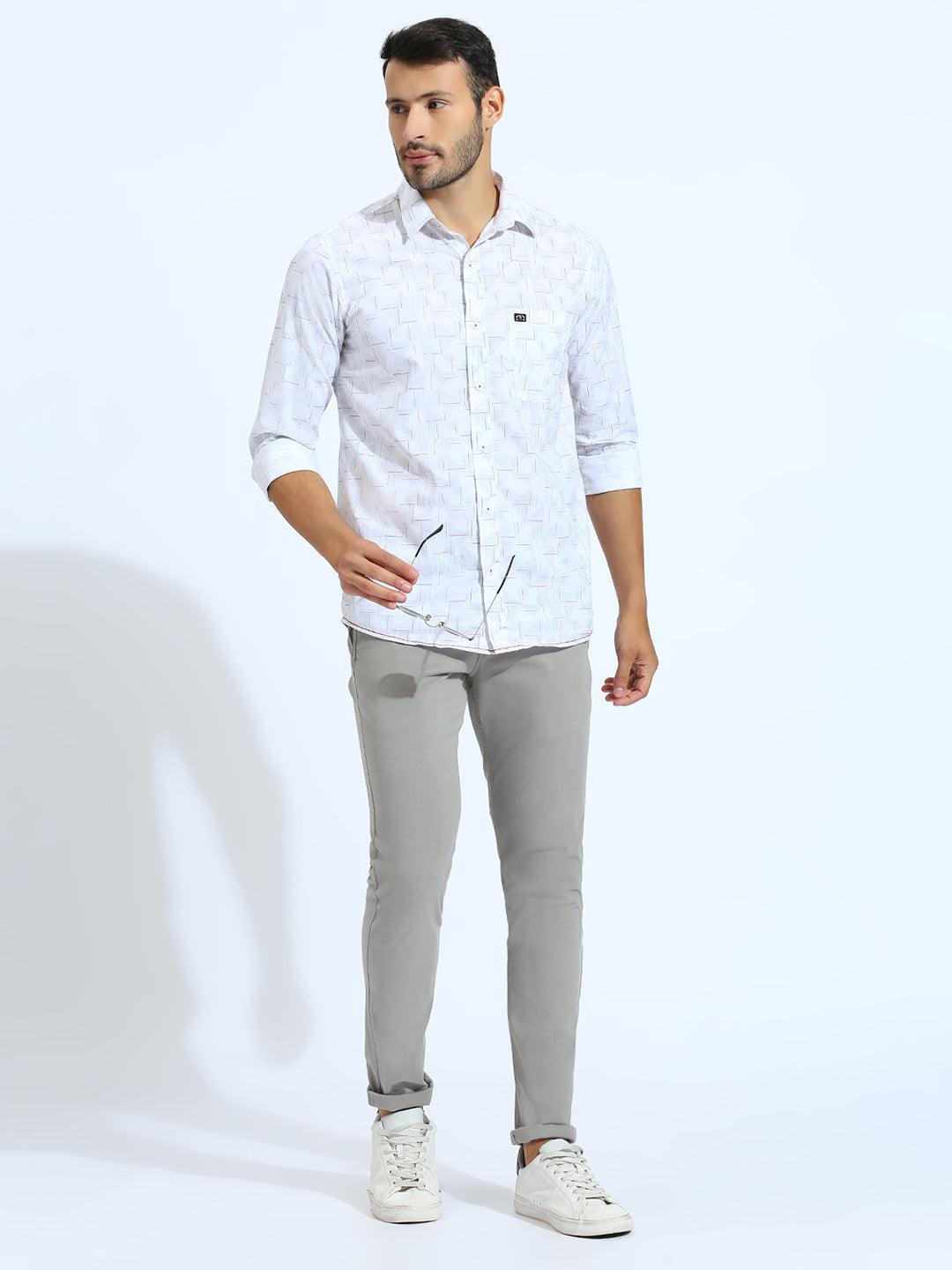 Gray Tapered Narrow Fit Chino Pants
