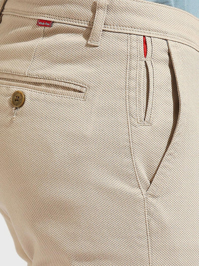 Beige Tapered Narrow Fit Chino Pants