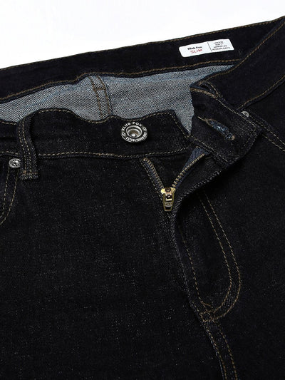 Stretchable Midnight Black Raw Slim Fit Jeans