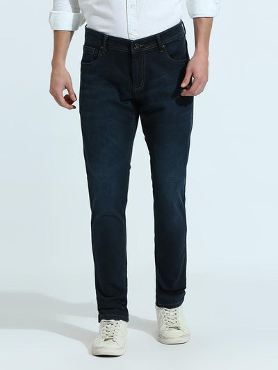 Stretchable Space Blue Slim Fit Jeans