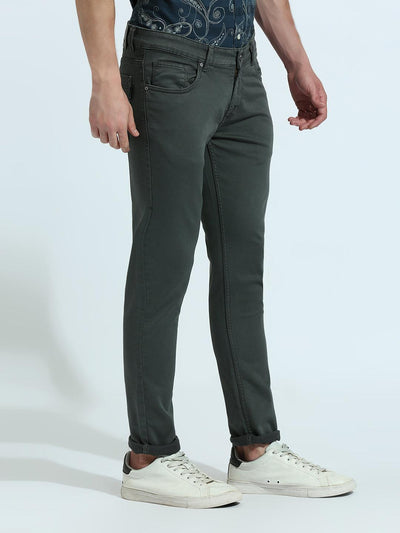 Stretchable Smoke Grey Slim Fit Jeans