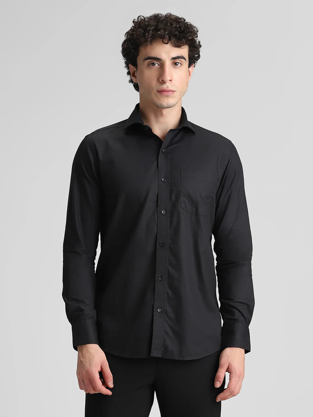 Black Solid Shirt