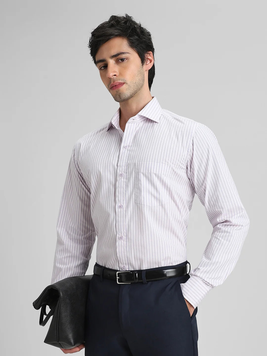 Purple Striped Shirt