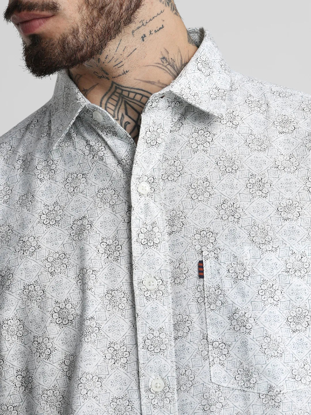 Grey Printed Shirt