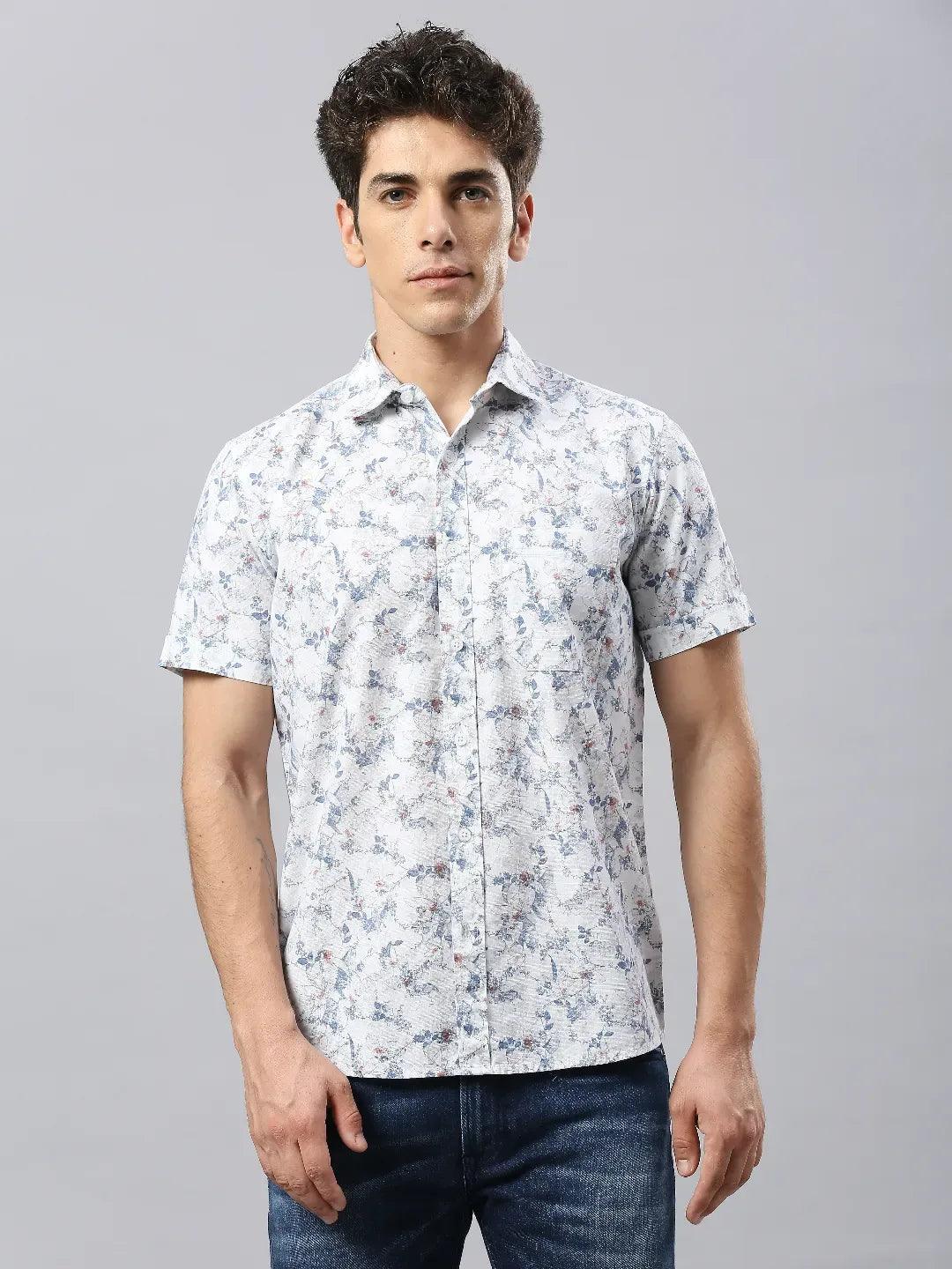Blue Printed Shirt