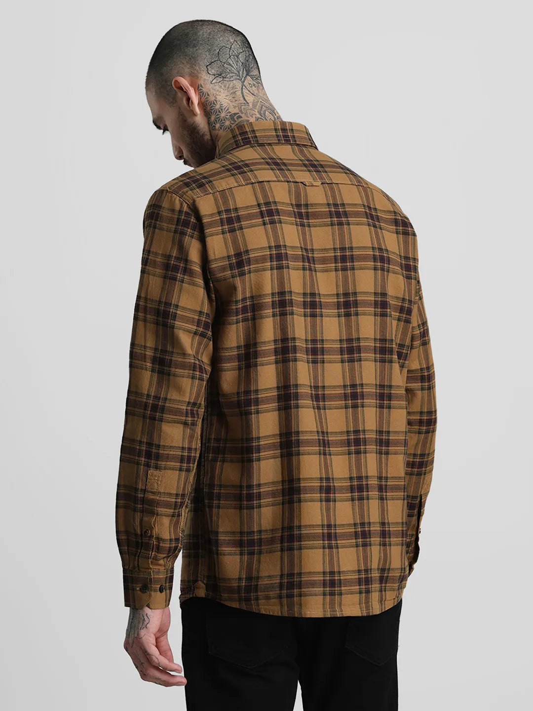 Khaki Checks Shirt