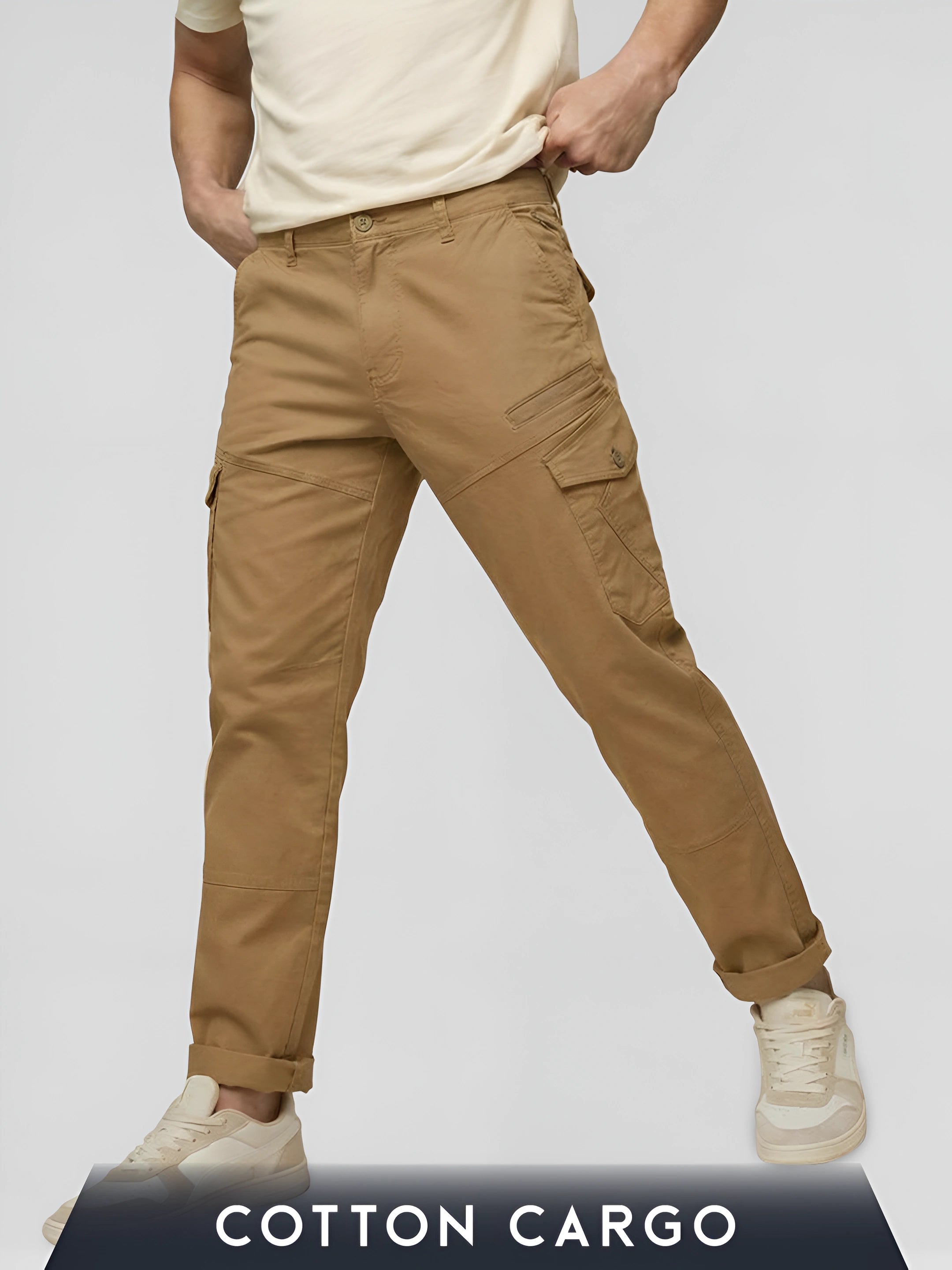 6 Pocket Khaki Cargo Pant