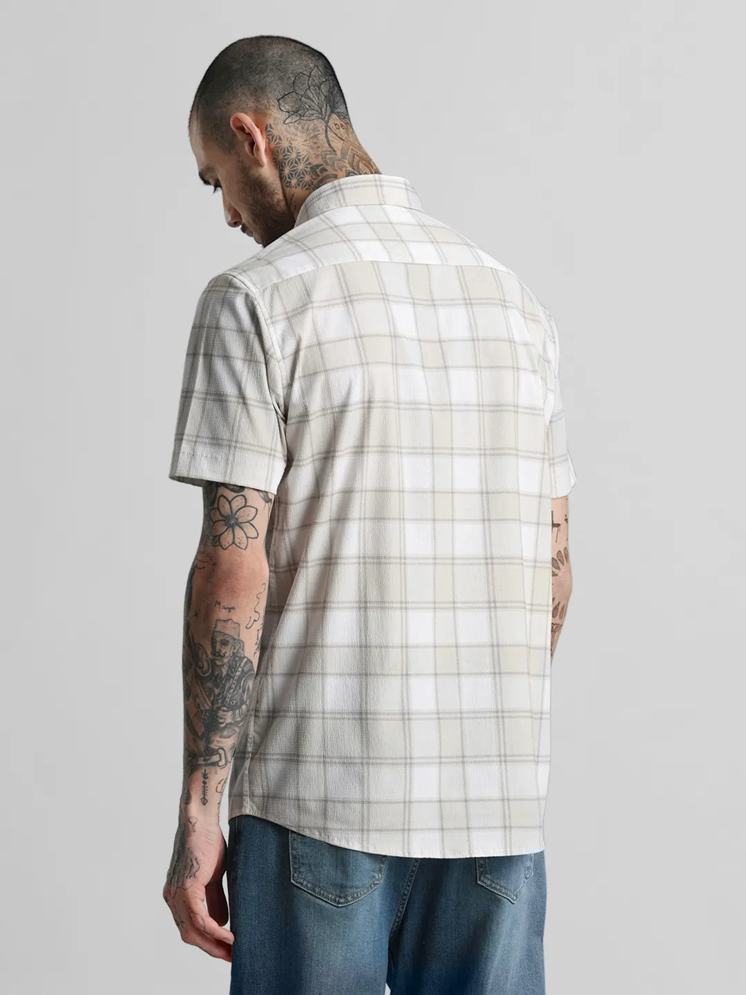 Cream Printed Shirt