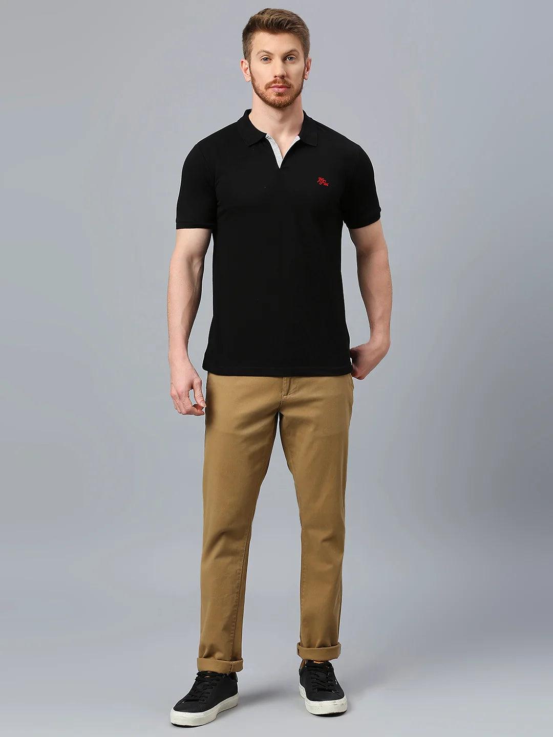 Aero Polo Black T-Shirt