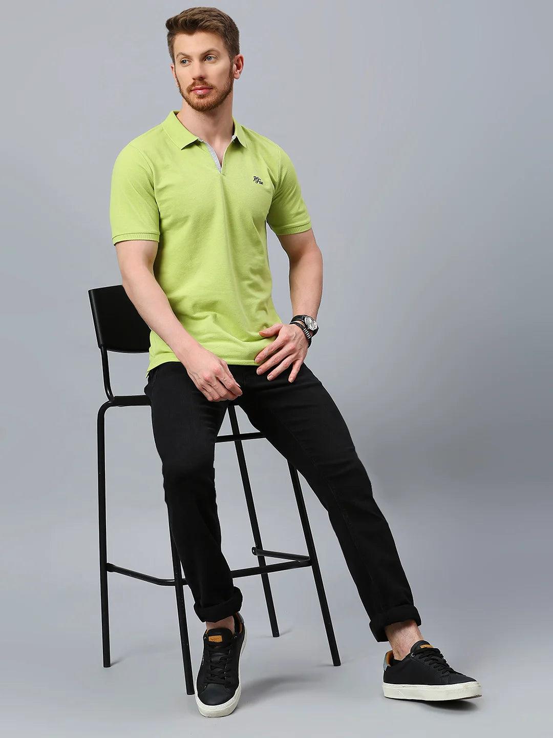 Aero Polo Lime Green T-Shirt