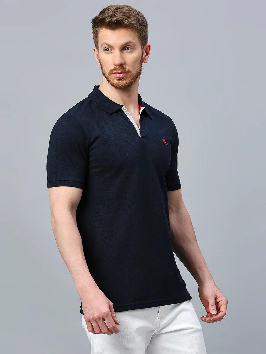 Aero Polo Navy T-Shirt