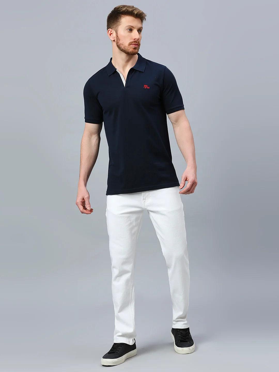 Aero Polo Navy T-Shirt