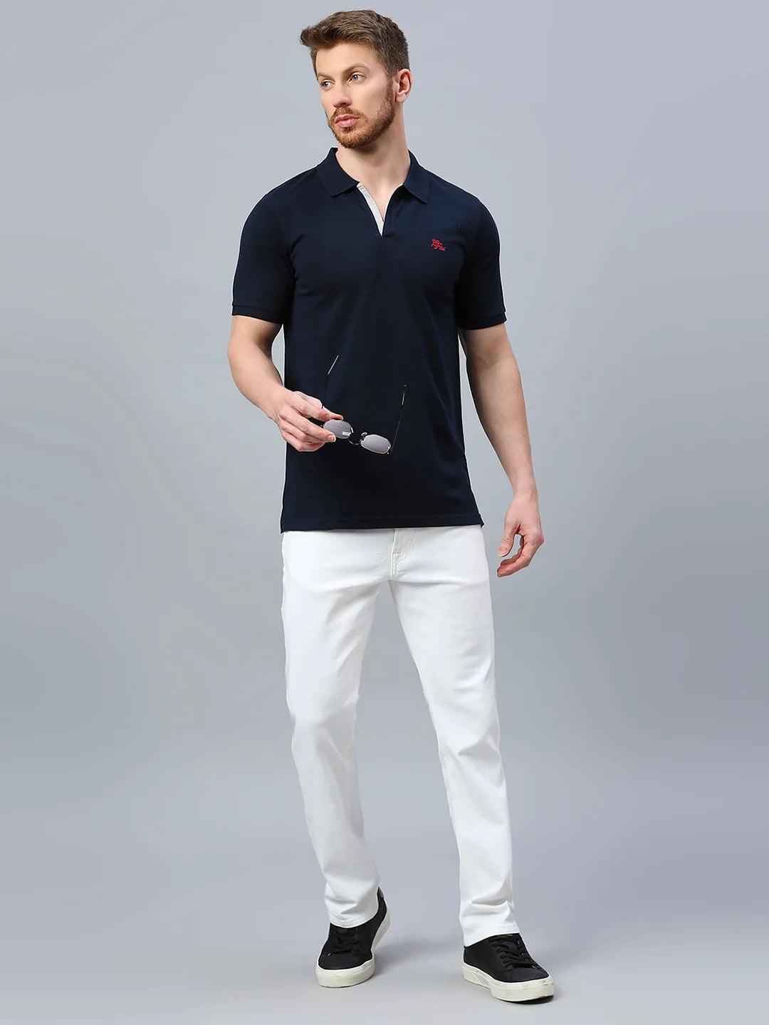 Aero Polo Navy T-Shirt