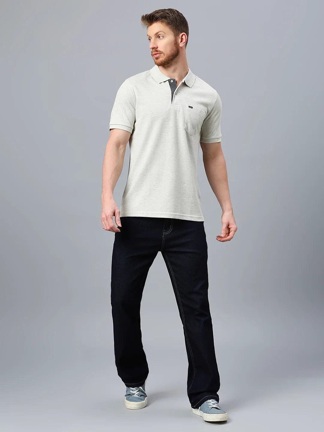 505 Cult Ecru Melange Polo T-Shirt