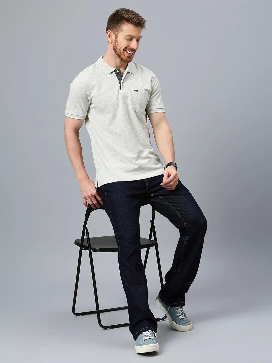 505 Cult Ecru Melange Polo T-Shirt