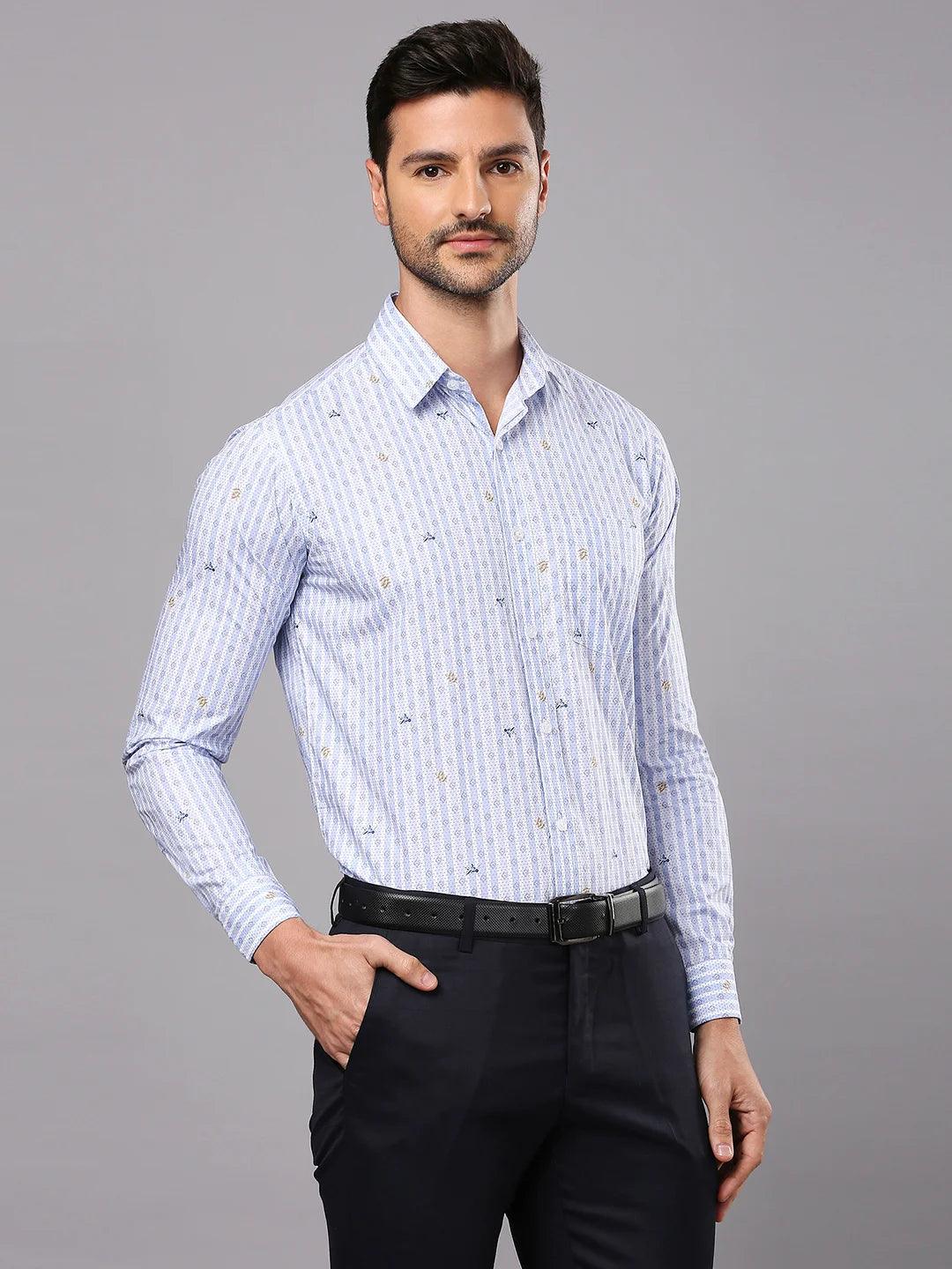 Blue Printed Shirt