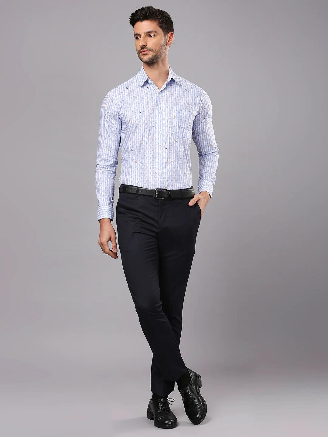 Blue Printed Shirt