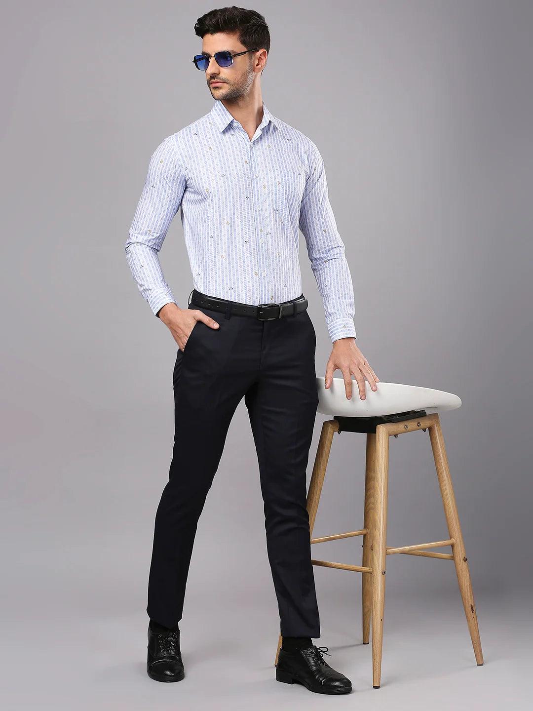 Blue Printed Shirt